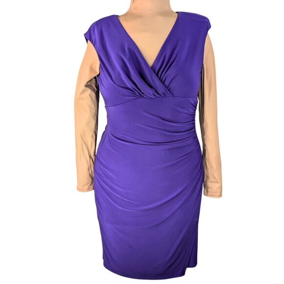 Lauren Ralph Lauren Dresses & Skirts - Lauren Ralph Lauren Wmns 12 Purple V-Neck Stretch Sleeveless Cocktail Dress